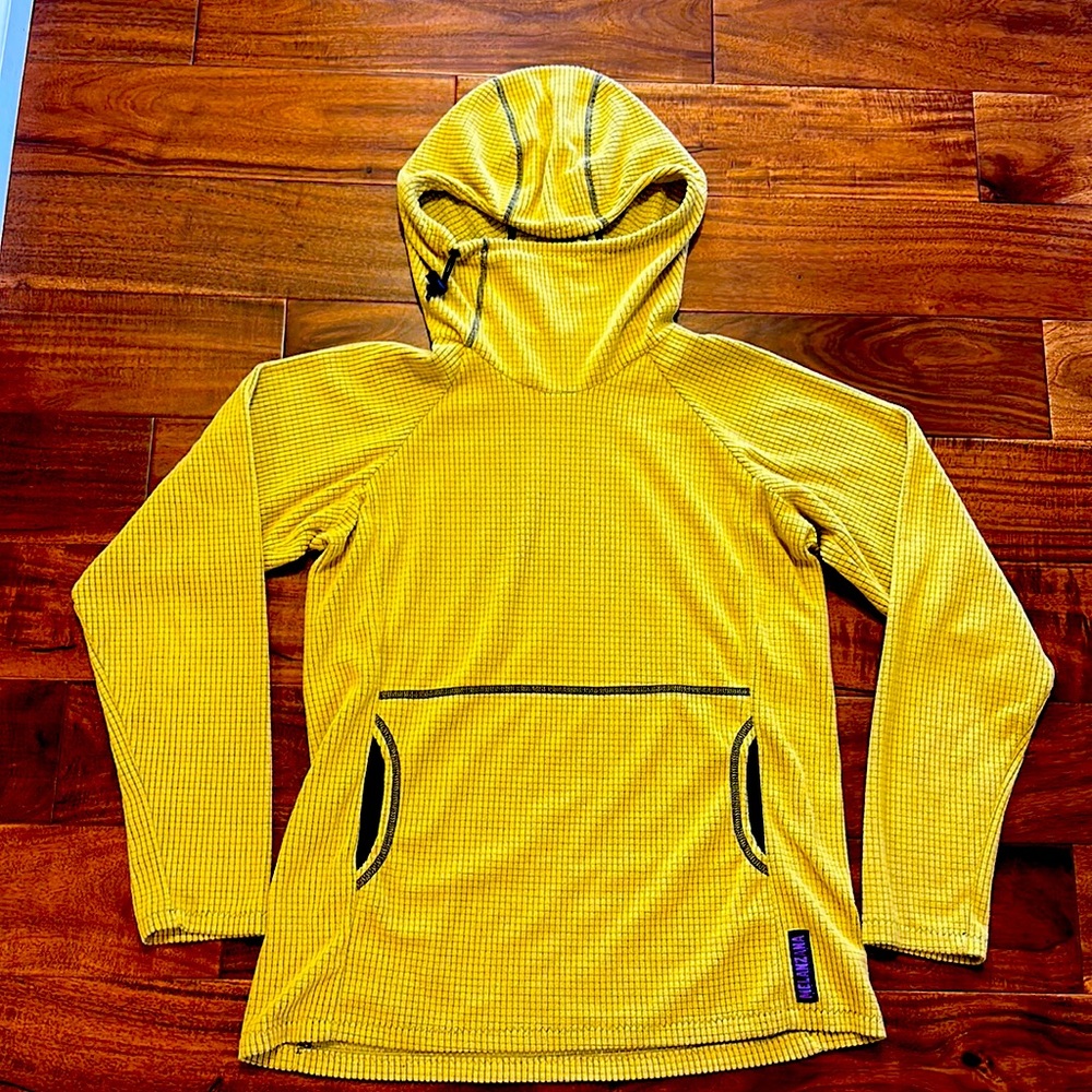Women’s Melanzana Microgrid Hoodie - size Medium - yellow